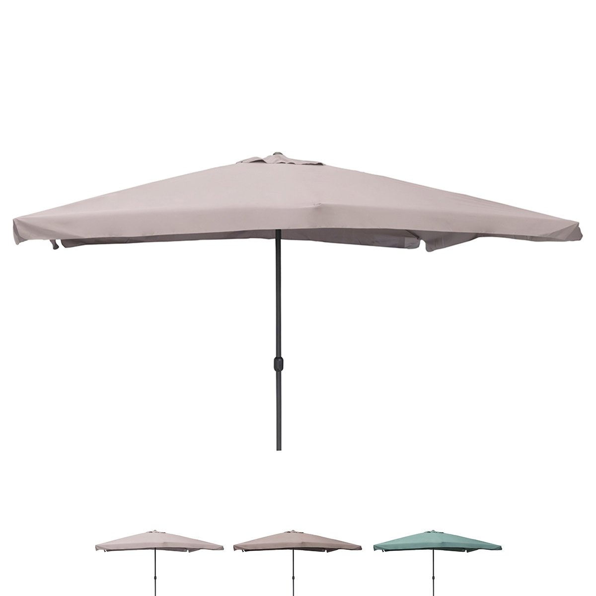 Chapéu de sol de jardim 3x4 com mastro central e abertura por manivela Cuba Promoção Chapéu de sol de jardim 3x4 com mastro central e abertura por manivela Cuba Promoção
