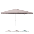 Chapéu de sol de jardim 3x4 com mastro central e abertura por manivela Cuba Promoção