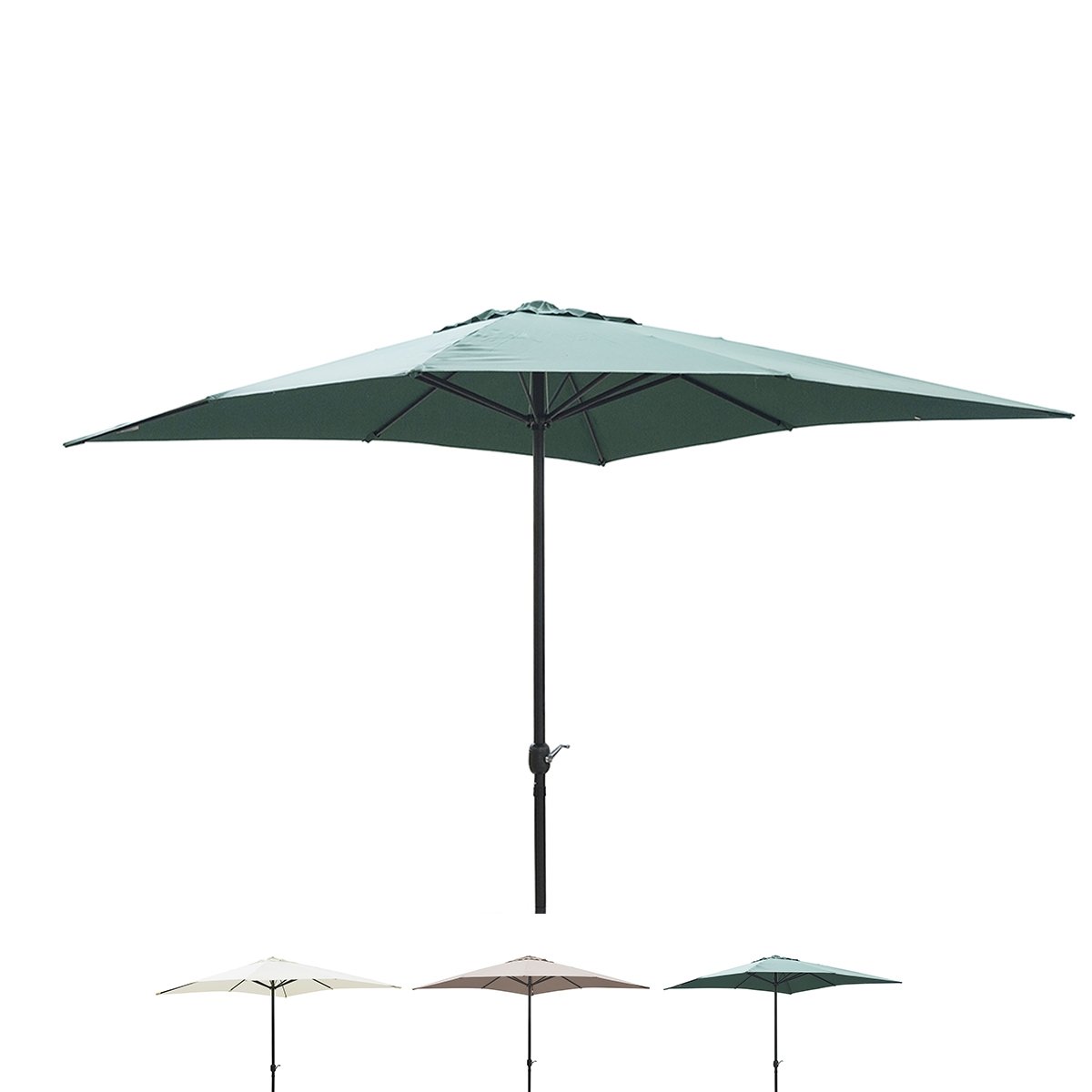 Guarda-sol de jardim com mastro central 3x3 em aço Cuba Preço Guarda-sol de jardim com mastro central 3x3 em aço Cuba Preço