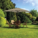 Guarda-sol de jardim exterior redondo 3m com mastro central Cuba Venda