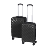 Conjunto de 2 malas 4 rodas 360° com cadeado e fecho duplo Diamond Oferta