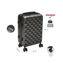 Conjunto de 2 malas 4 rodas 360° com cadeado e fecho duplo Diamond 