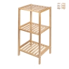 Móvel de casa de banho com 3 prateleiras em bambu e MDF Mivo Promoção