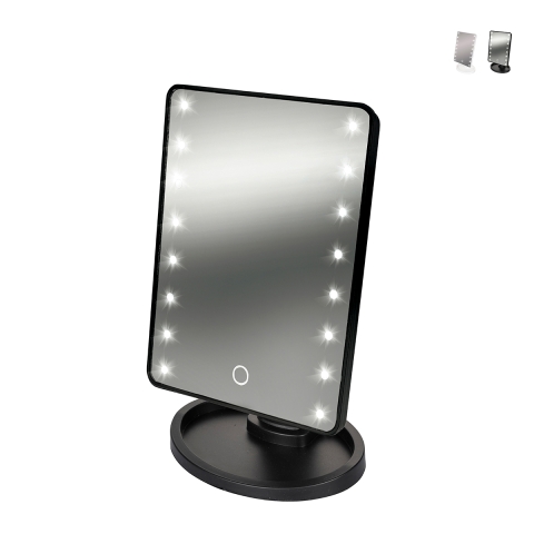Espelho de maquilhagem de mesa com luzes LED reguláveis Hollywood Promoção