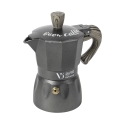 Cafeteira 2 Chávenas em Liga de Alumínio com Cabo Efeito Madeira Buon Caffè Promoção