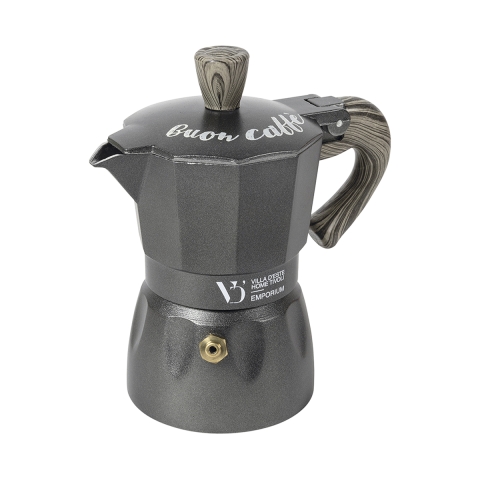 Cafeteira Moka Clássica 1 Chávena com Cabo Efeito Madeira Buon Caffè Promoção
