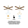 Ventoinha de tecto 4 pás com luz e função reversível 70W Windy Venda
