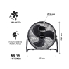 Ventoinha de mesa com 3 pás de alta velocidade 65W CromoFresh Descontos