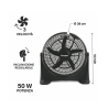 Ventoinha de caixa redonda 5 pás Ø43 cm 3 velocidades 50W Falek Estoque