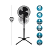 Ventoinha de pé, base em cruz 3 velocidades 45 W 133cm ArticFresh Oferta