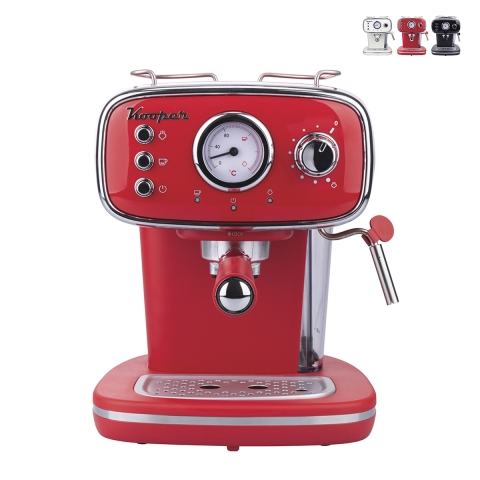 Máquina de Café Expresso para Café Moído, Vaporizador de Leite 15 Bar 1100W Roki Promoção