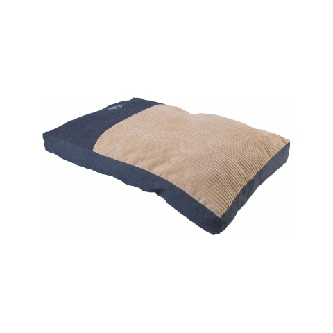 Tapete acolchoado para cães 75x50cm em jeans e veludo removível Zimba Promoção