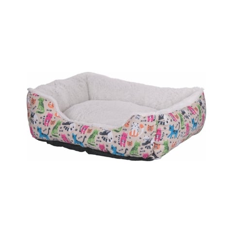 Cama para cães de interior 55x45cm acolchoada com fundo antiderrapante Kenza Promoção