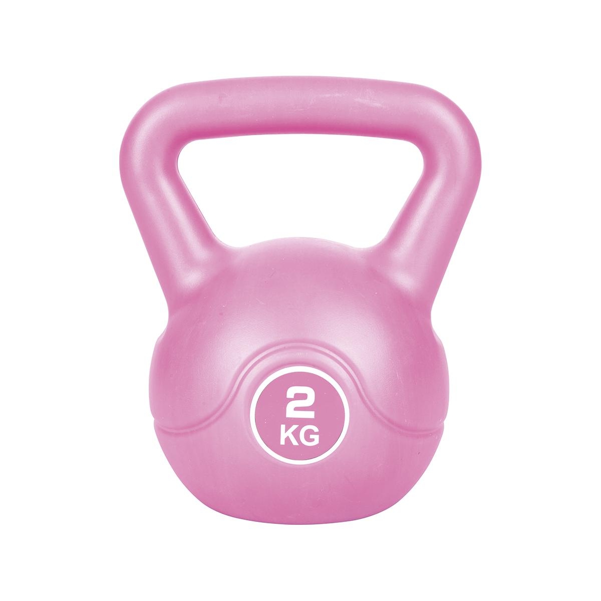 Kettlebell 2Kg com pega antideslizante para exercícios de fitness Tibor