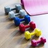 Halteres palestra 2 Kg hexagonais anti-rolamento Biron Descontos