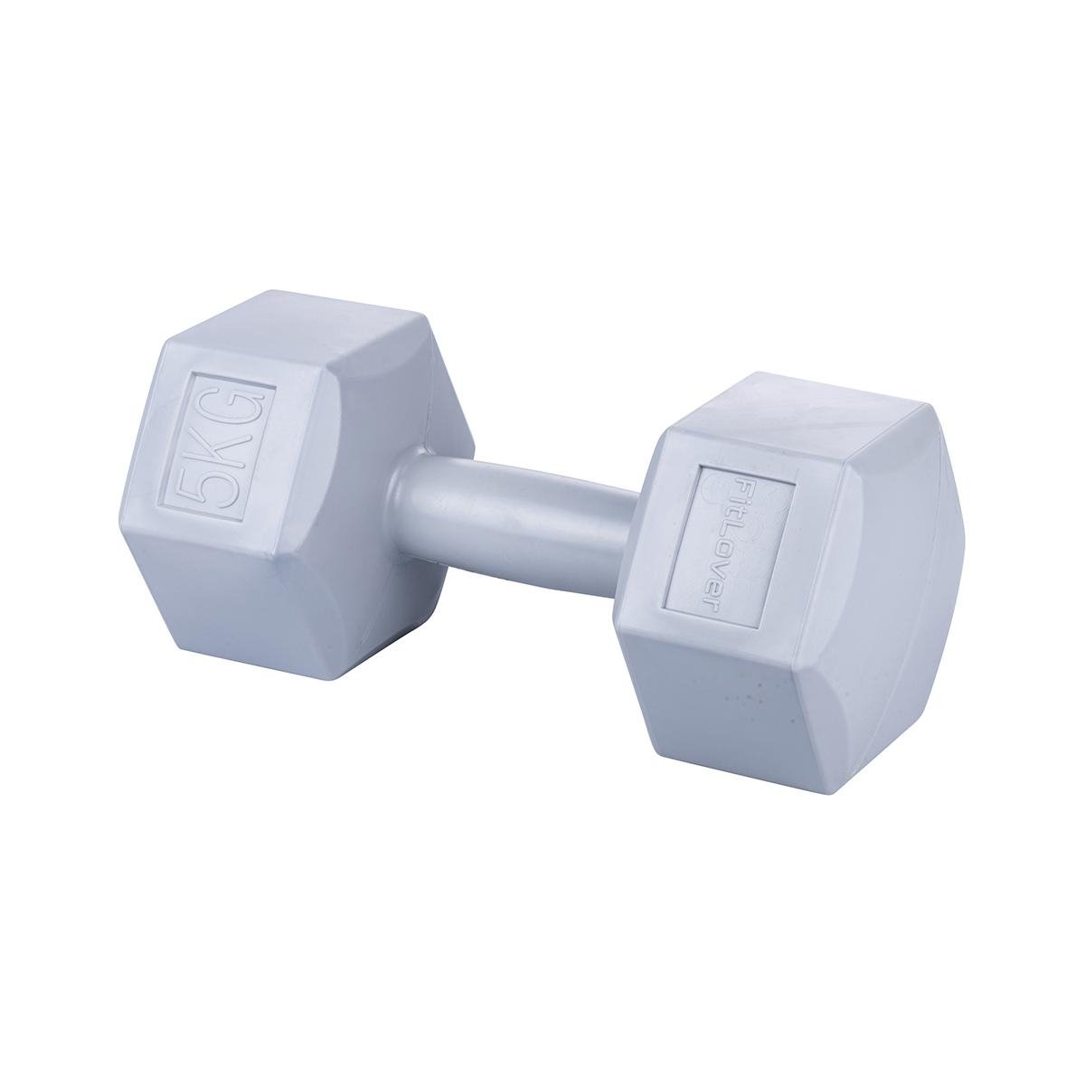 Halter 5 Kg hexagonal anti-rolamento para ginásio Dynaro Promoção Halter 5 Kg hexagonal anti-rolamento para ginásio Dynaro Promoção
