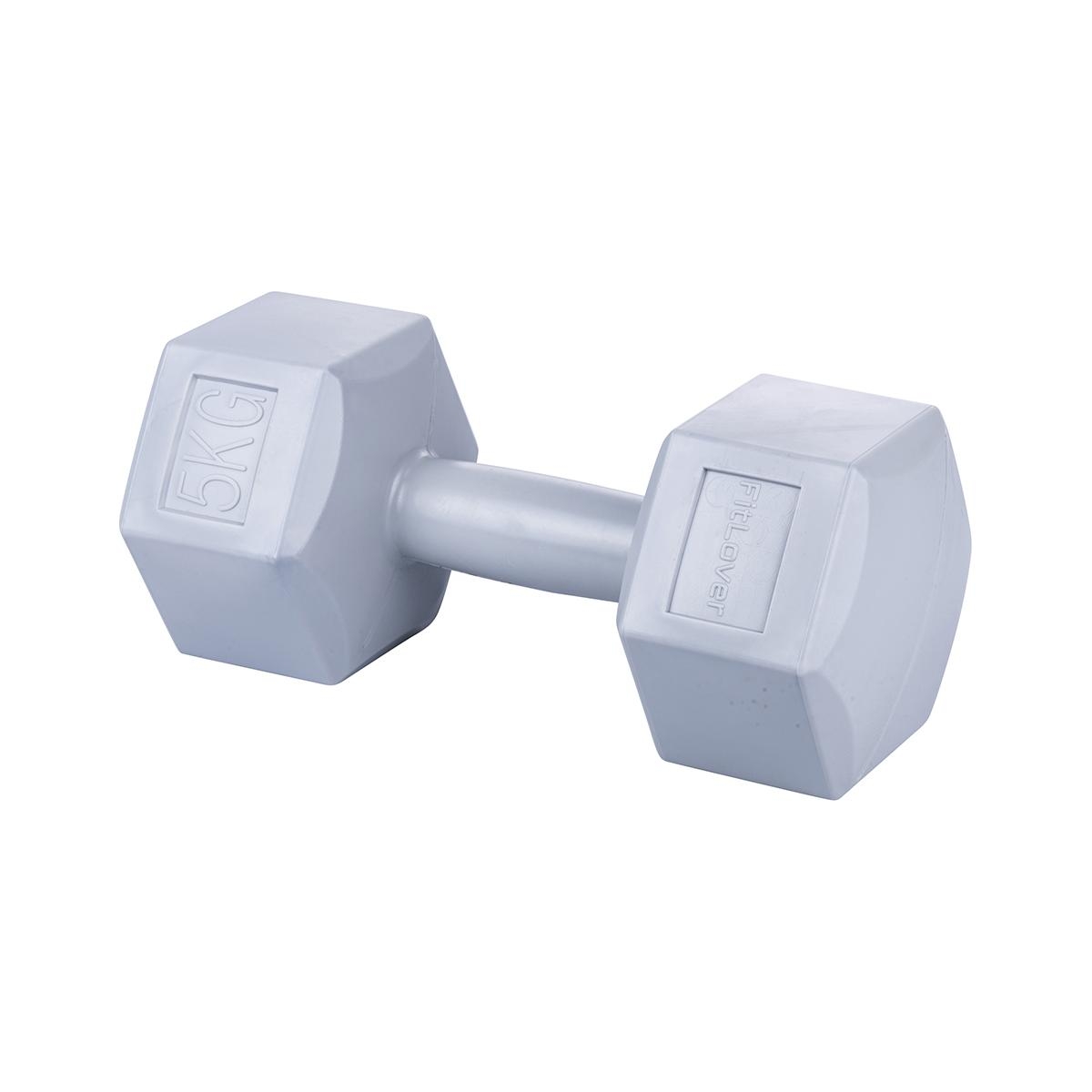 Halter 5 Kg hexagonal anti-rolamento para ginásio Dynaro