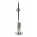 Suporte de chão para casa de banho com porta-escova e porta-rolo em metal Avela Venda