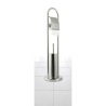 Suporte de chão para casa de banho com porta-escova e porta-rolo em metal Avela Descontos