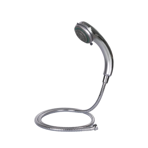 Chuveiro multijato com mangueira em aço acetinado Kirel Promoção