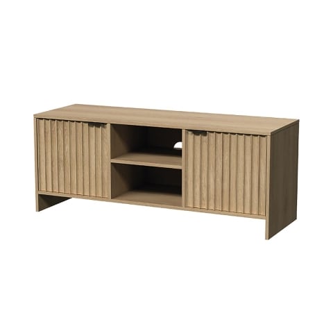 Móvel em madeira para TV com 2 portas e 2 prateleiras 140x39,5x49cm Talua Promoção
