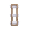 Estante móvel 3 prateleiras em madeira e plástico 35x20,5x45cm Senia Oferta