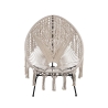 Poltrona de jardim exterior com trama em tecido macramé Elika 