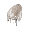 Poltrona de jardim exterior com trama em tecido macramé Elika 