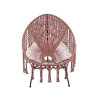 Poltrona de jardim exterior com trama em tecido macramé Elika 