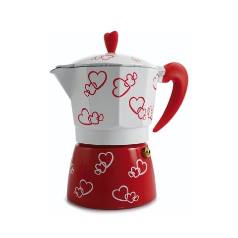 Cafeteira moka para 3 chávenas de café expresso em alumínio Cuore Promoção