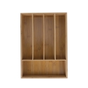 Organizador de talheres de gaveta em madeira 5 compartimentos 35,5x25,5x5cm Kavira Venda