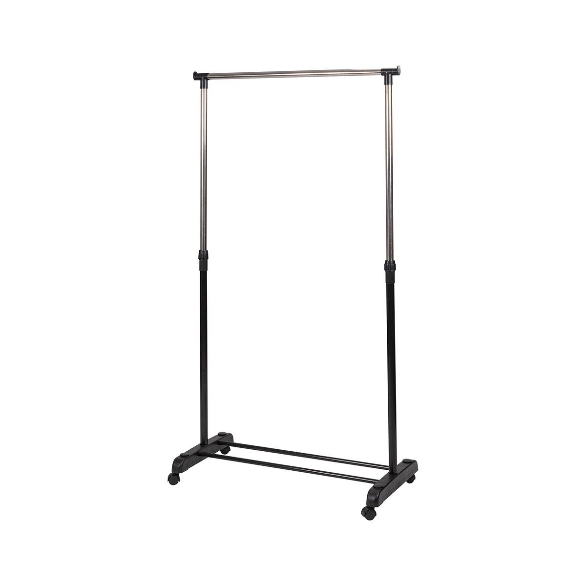 Cabideiro em metal com rodas 2 barras porta-sapatos 88x42,5cm Zulea Promoção Cabideiro em metal com rodas 2 barras porta-sapatos 88x42,5cm Zulea Promoção