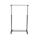 Cabideiro em metal com rodas 2 barras porta-sapatos 88x42,5cm Zulea Saldos