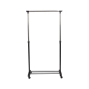 Cabideiro em metal com rodas 2 barras porta-sapatos 88x42,5cm Zulea Catálogo