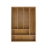 Organizador de talheres para gaveta com 6 divisórias em madeira 43,2x30,5x5cm Viora Venda
