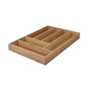 Organizador de talheres para gaveta com 6 divisórias em madeira 43,2x30,5x5cm Viora Promoção