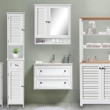 Móvel de casa de banho espelhado em MDF lacado 60x15xA68 cm Bakira Descontos