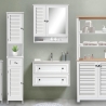 Móvel de casa de banho espelhado em MDF lacado 60x15xA68 cm Bakira Descontos