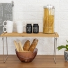 Organizador divisório dobrável de cozinha em madeira 47x18,5x22cm Kurnek Descontos