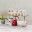 Organizador divisório dobrável de cozinha em madeira 47x18,5x22cm Kurnek Venda