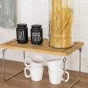 Organizador de cozinha em madeira dobrável 32x28x15,5cm Seluna Modelo
