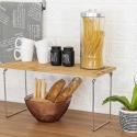 Organizador divisório dobrável de cozinha em madeira 47x18,5x22cm Kurnek Catálogo