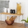 Organizador divisório dobrável de cozinha em madeira 47x18,5x22cm Kurnek Catálogo