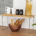 Organizador divisório dobrável de cozinha em madeira 47x18,5x22cm Kurnek Escolha