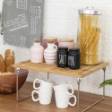 Organizador divisório dobrável de cozinha em madeira 47x18,5x22cm Kurnek Medidas