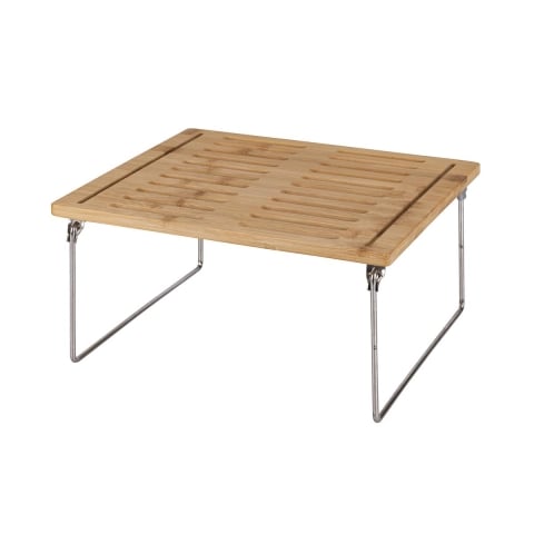 Organizador de cozinha em madeira dobrável 32x28x15,5cm Seluna Promoção