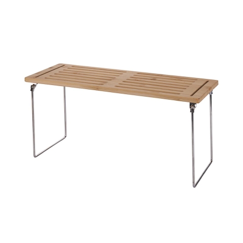 Organizador divisório dobrável de cozinha em madeira 47x18,5x22cm Kurnek Promoção