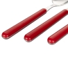 Conjunto de 24 talheres em aço inoxidável com cabo vermelho Movida Saldos