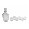 Conjunto garrafa em vidro para licor + 6 copos Diamante Promoção