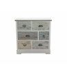 Cómoda de madeira shabby chic 6 gavetas 77x35x77cm Decapé Oferta